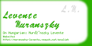 levente muranszky business card